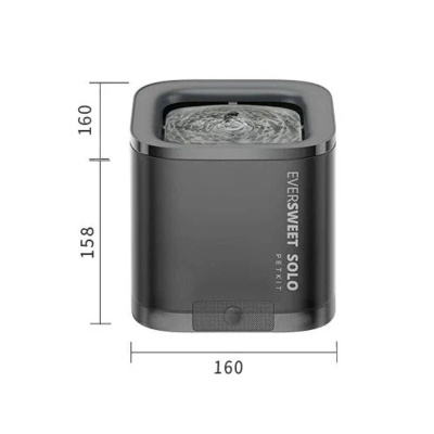 Автопоилка Petkit с системой фильтрации Eversweet Solo 1.8 л Black